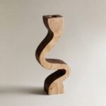 Alyon Wave Wooden Candle Holders