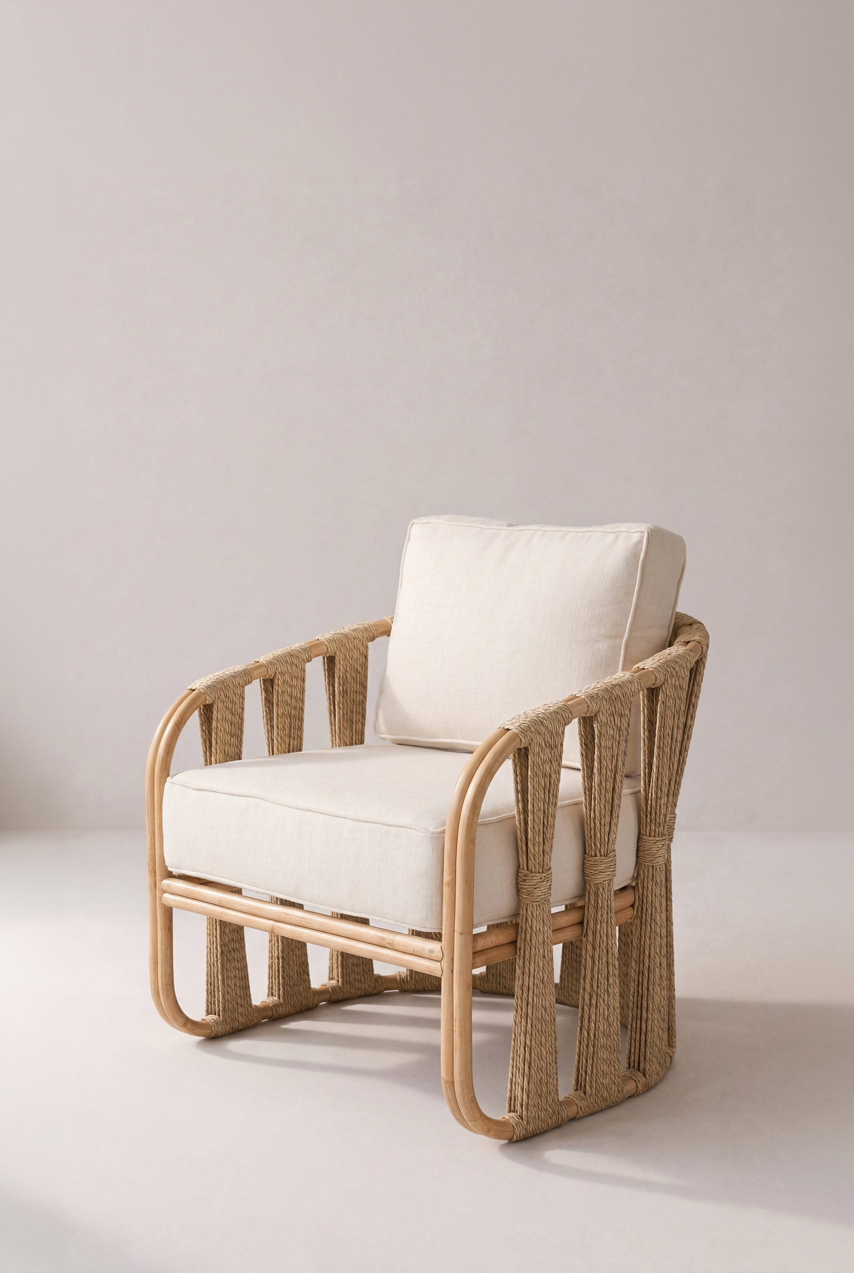 Zerra Natural Rattan Outdoor Lounge Chair