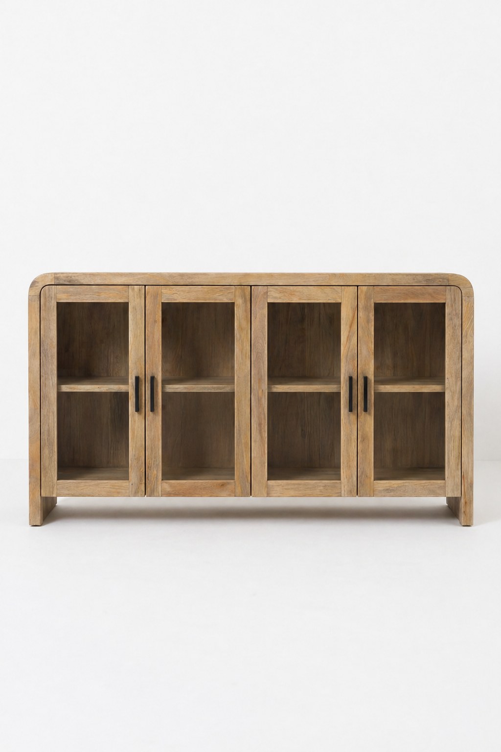 Rivo Wooden Glass Door Sideboard Cabinet - Image 2