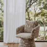 Alune Taupe Brushstroke Accent Chair