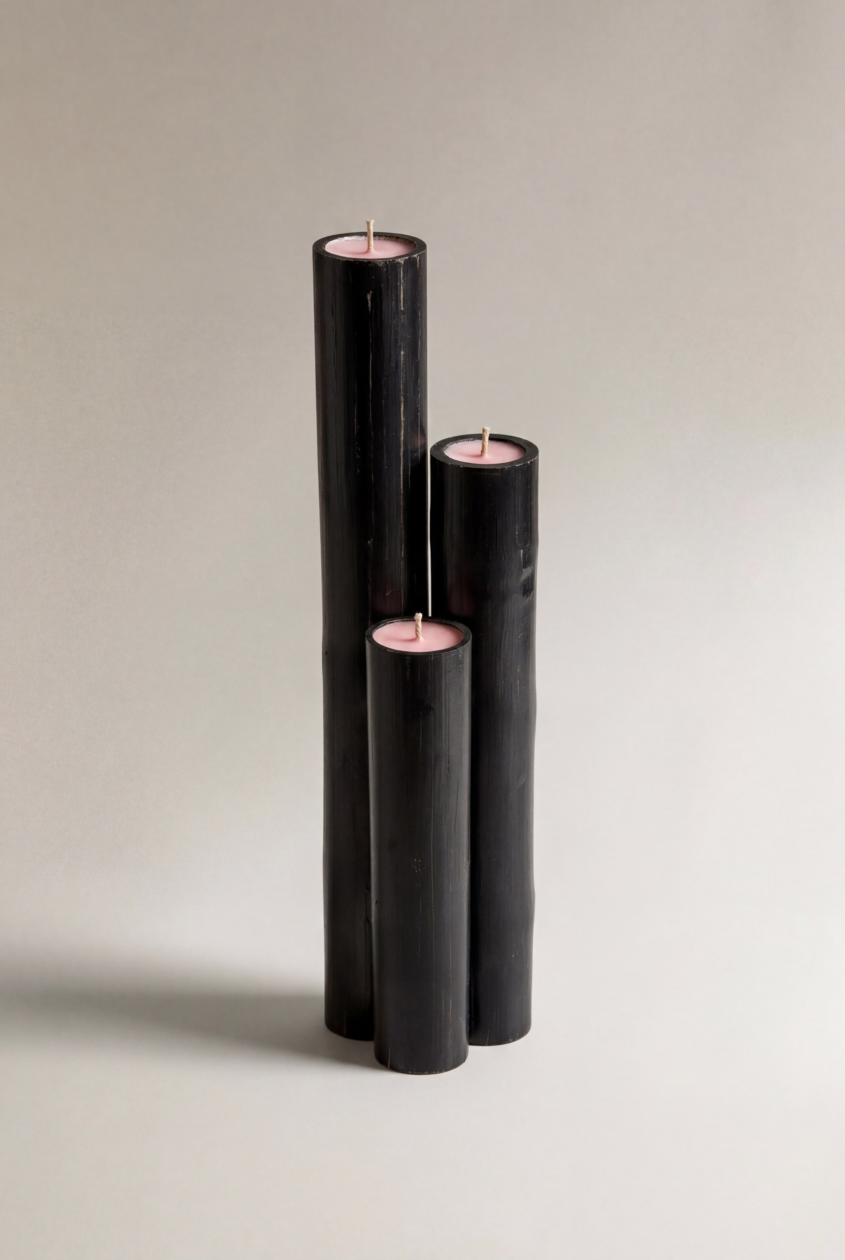 Elvarn Black Pillar Candles Set