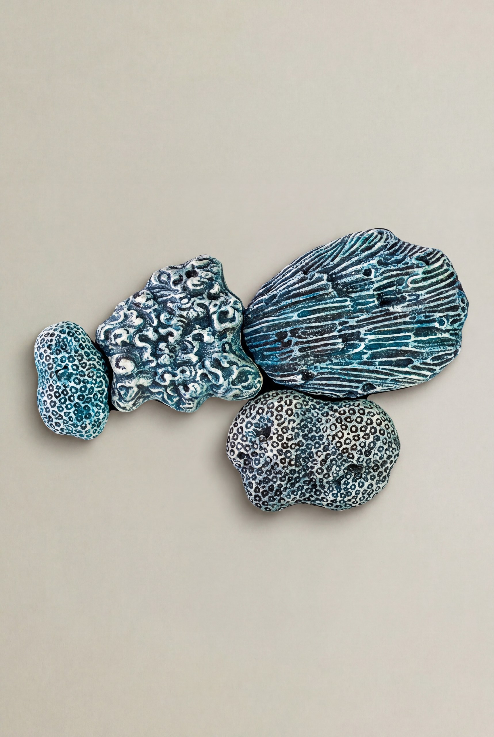 Calyxen Blue Coral Inspired Wall Decor (45x40CM)
