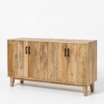 Zenver Chevron Wood Sideboard Cabinet