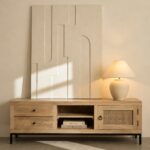 Tavero Cane Wood TV Unit
