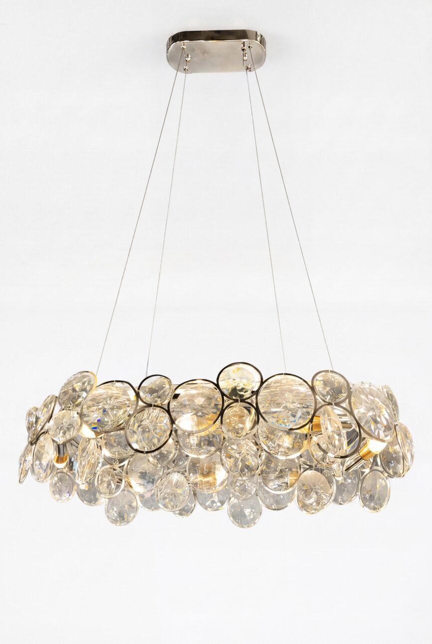 Arixo Crystal Round Pendant Light