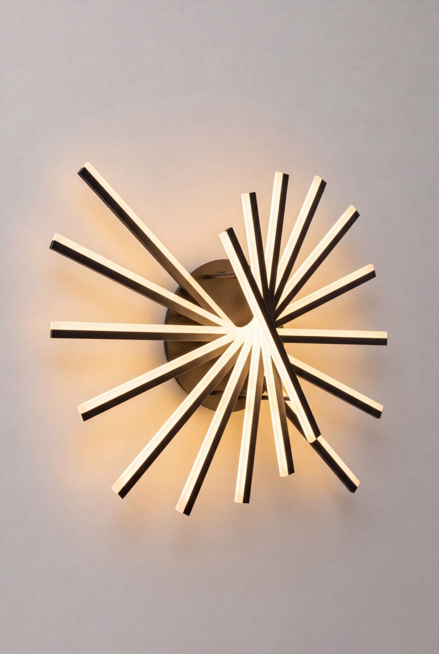 Zyphor Radiant Black Bar Ceiling Light