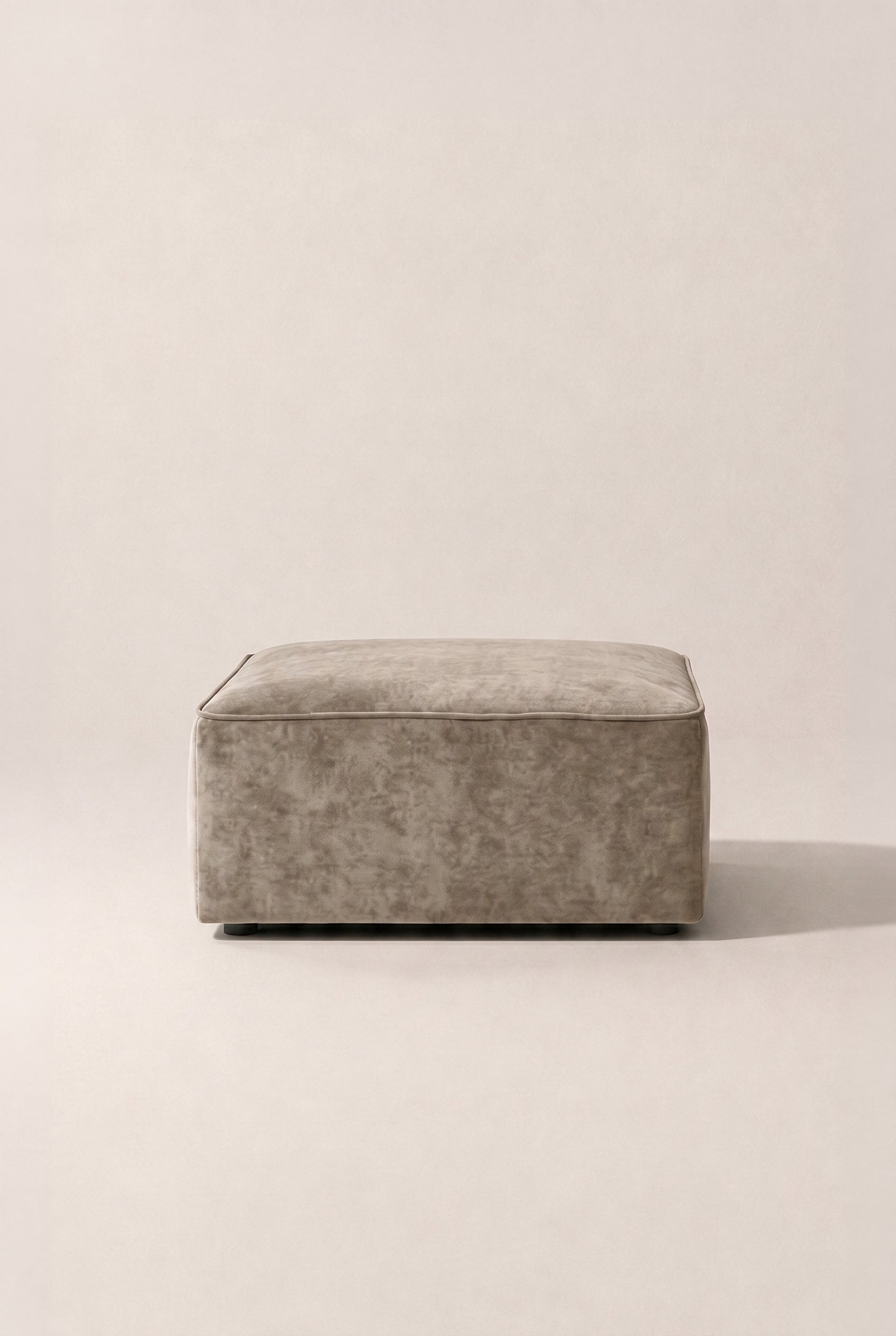 Aysun Ash Taupe Ottoman