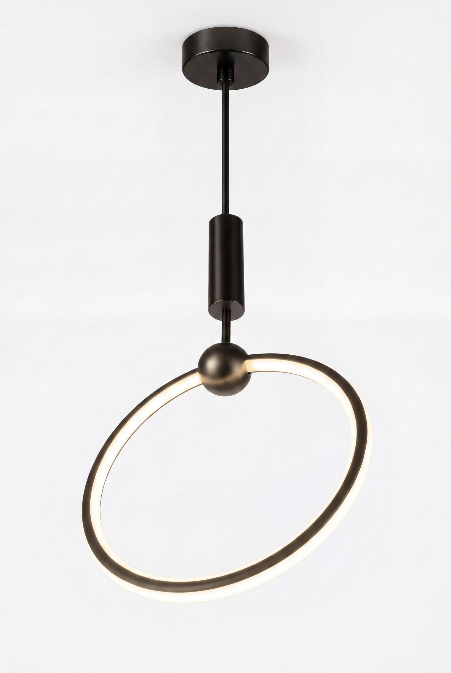 Brelix Round Black Pendant Light
