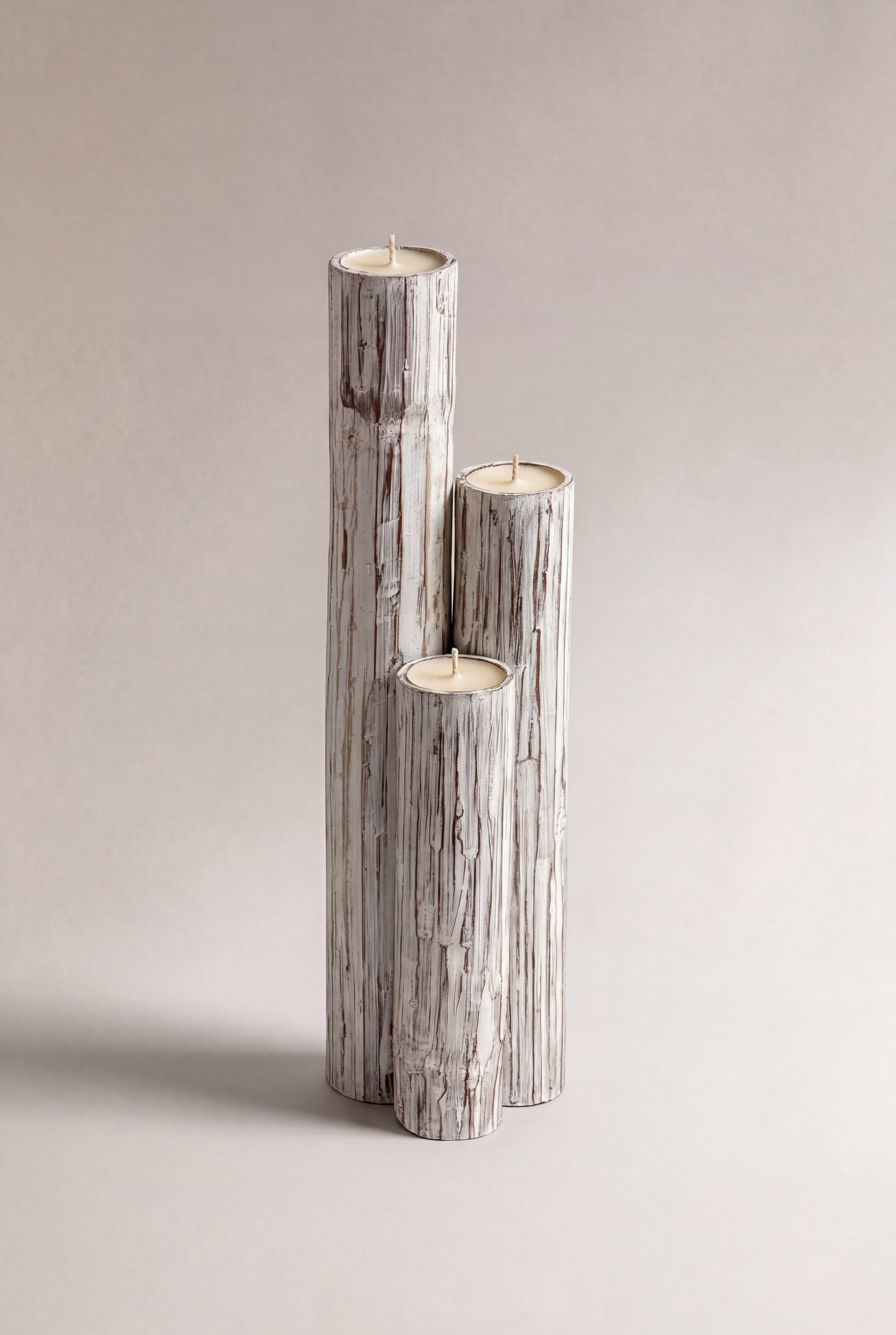 Elvarn Ivory Pillar Candles Set
