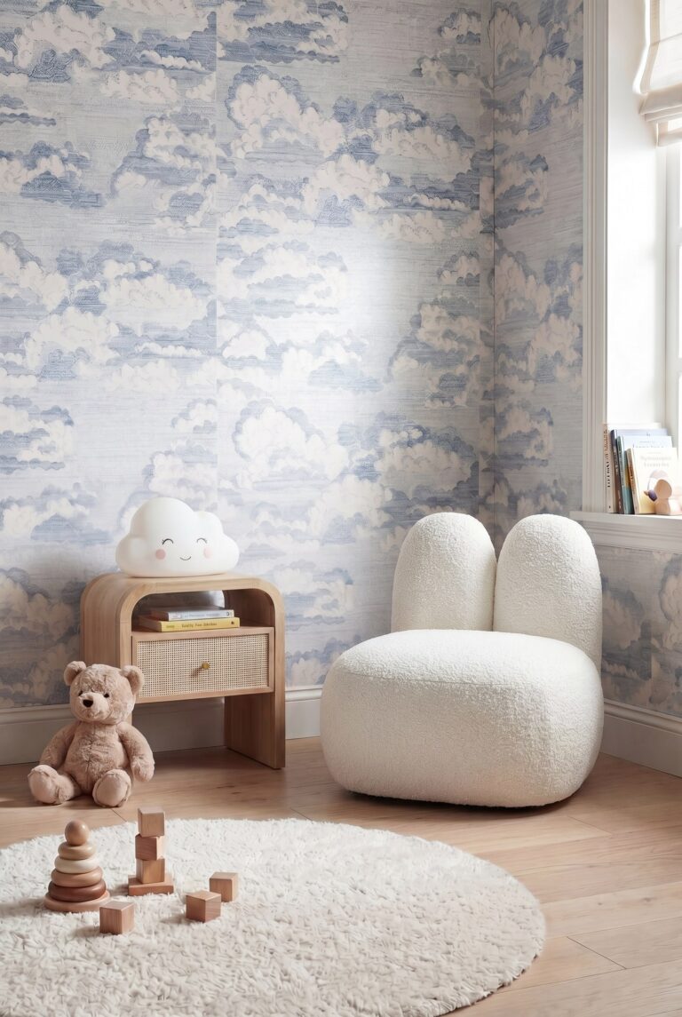 Lumi Kids Off White Boucle Sofa Chair