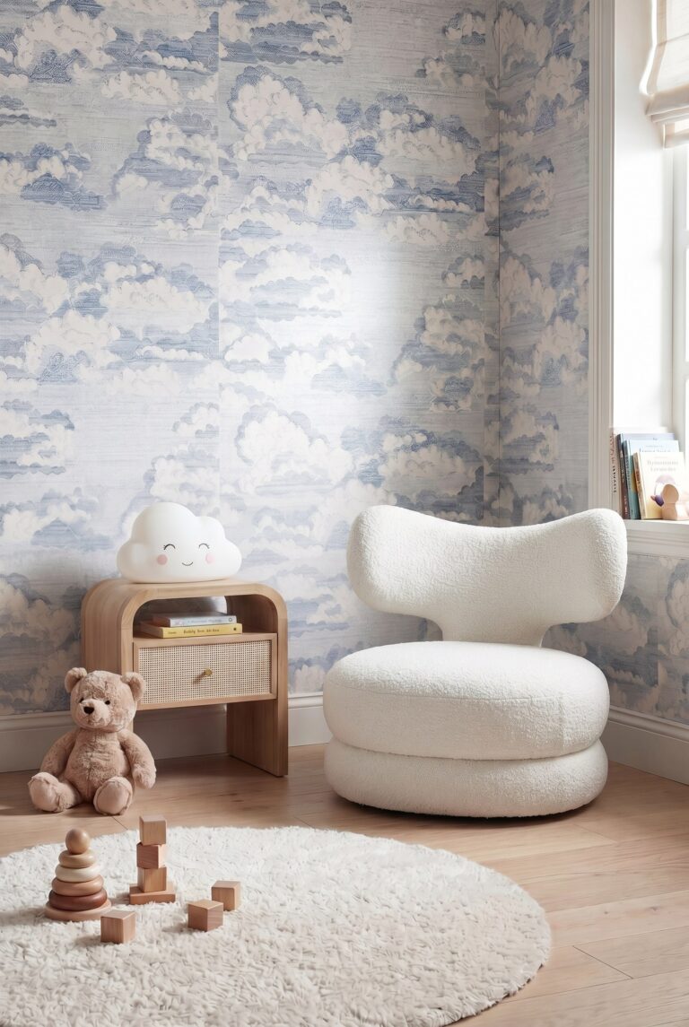 Nelo Kids Off White Boucle Sofa Chair