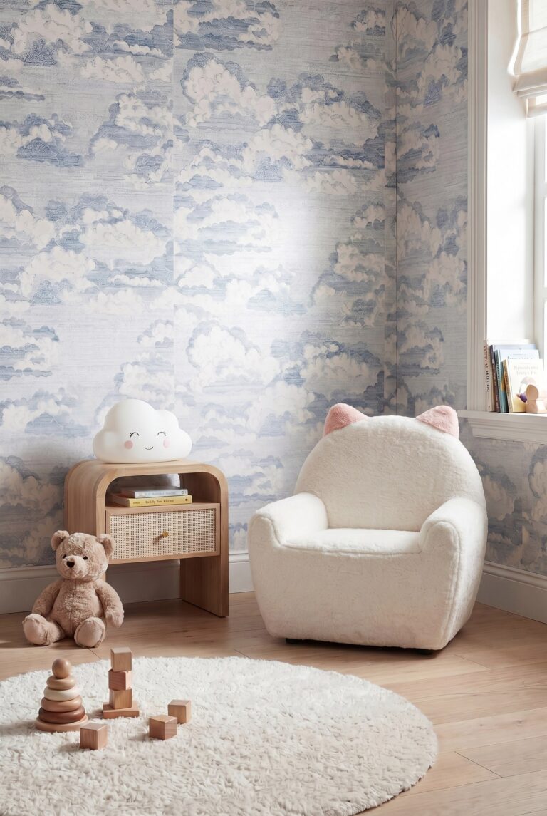 Tina Kids Off White Boucle Sofa Chair