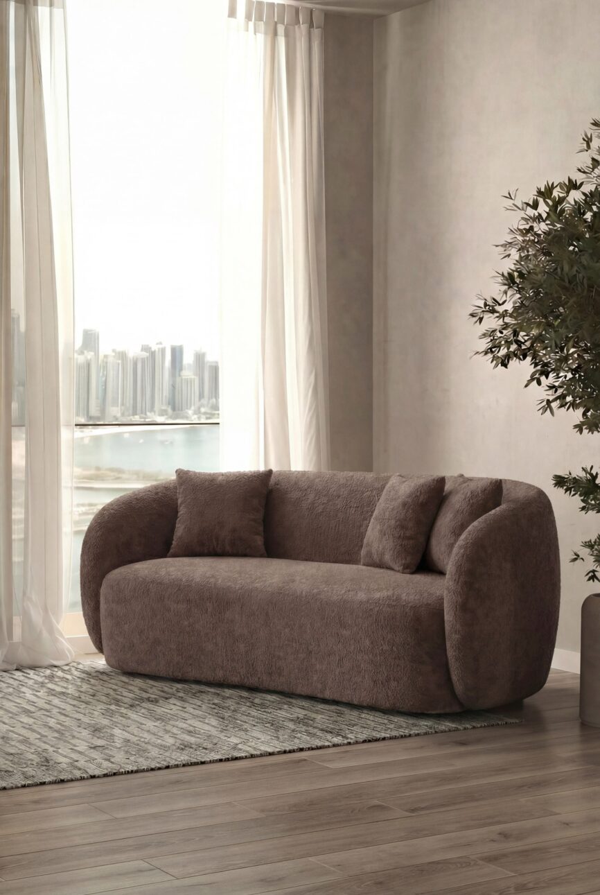 Amanti Cocoa Dust 3 Seater Sofa