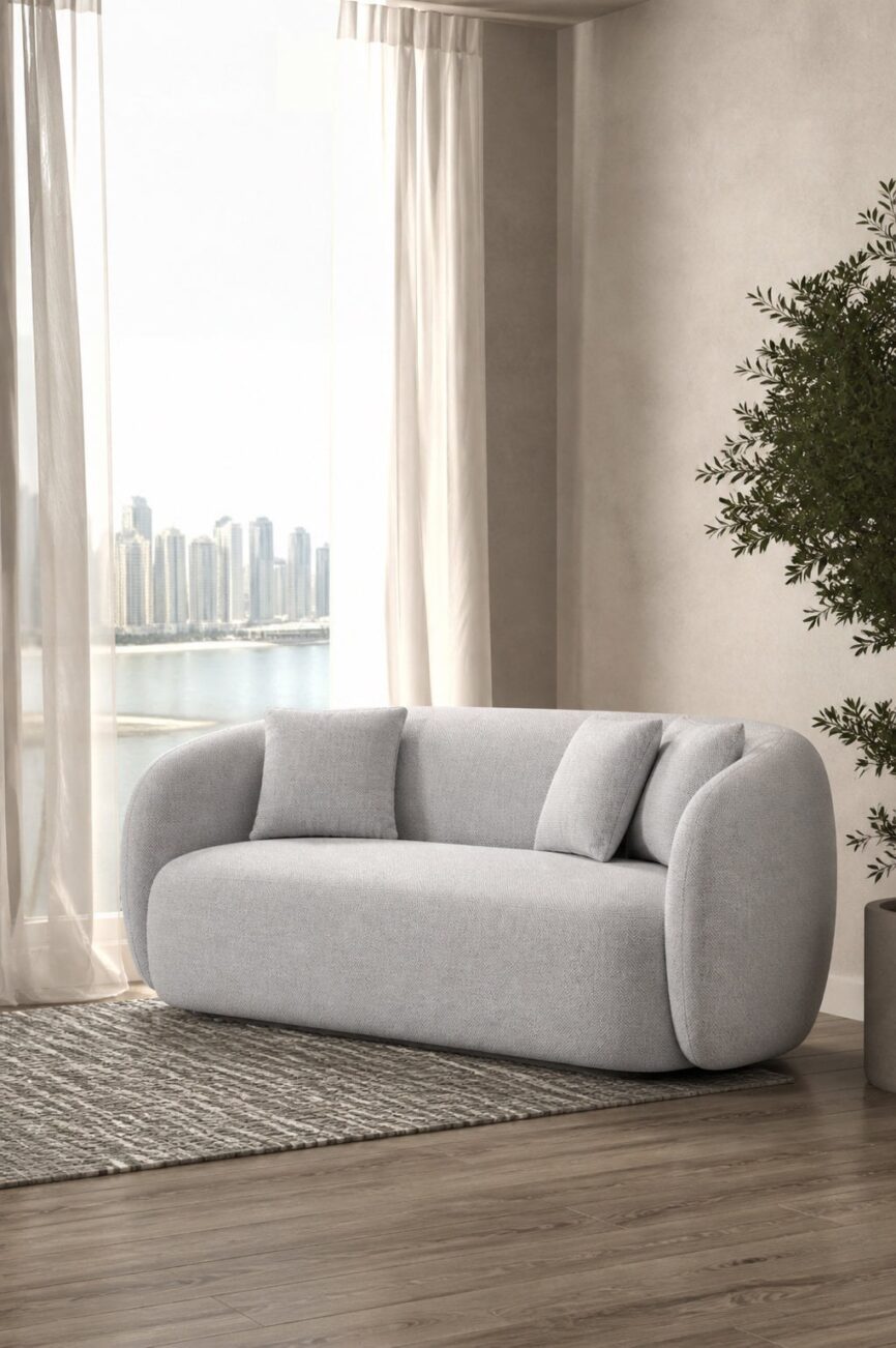 Amanti Warm Grey 3 Seater Sofa