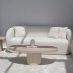 Amanti Off White Boucle 3 Seater Sofa