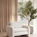 Belin Off White Boucle Lounge Loveseat