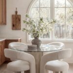 Arova Off White Boucle Dining Chair