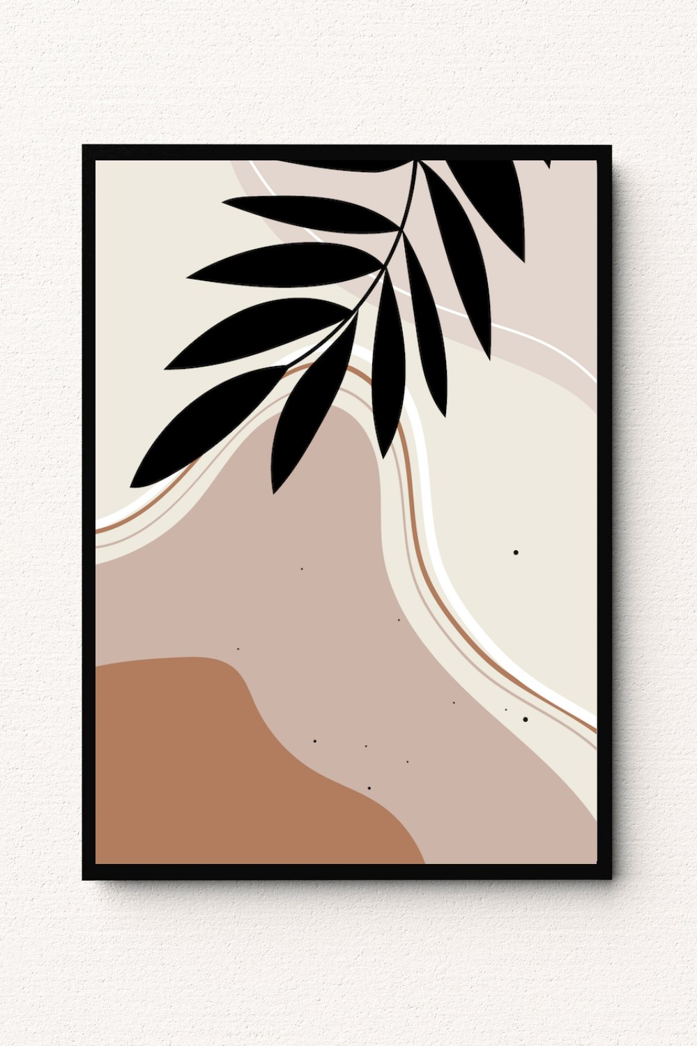 Layered Earth Leaf Wall Art