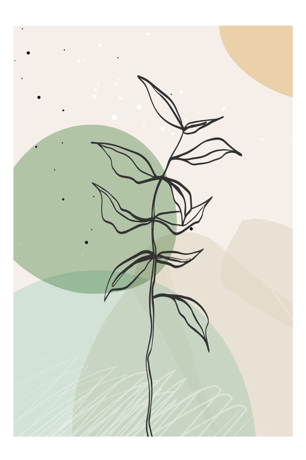 Earthy Sage Leaf Wall Art - Image 2