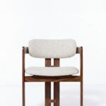 Bruni Soft Beige Back Curved Dining Chair