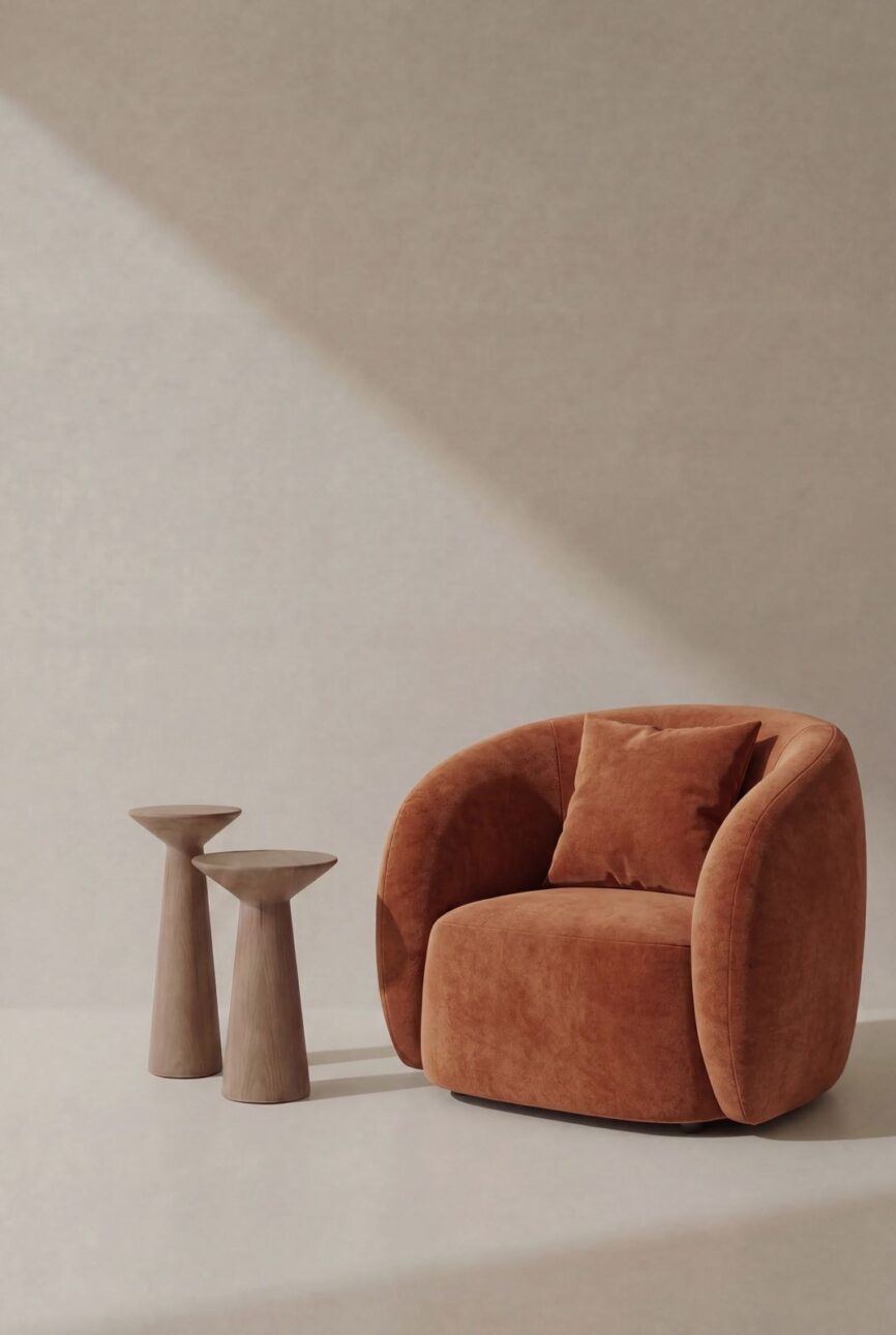Amanti Warm Terracotta Lounge Sofa Chair