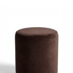 Mira Dark Brown Round Pouf