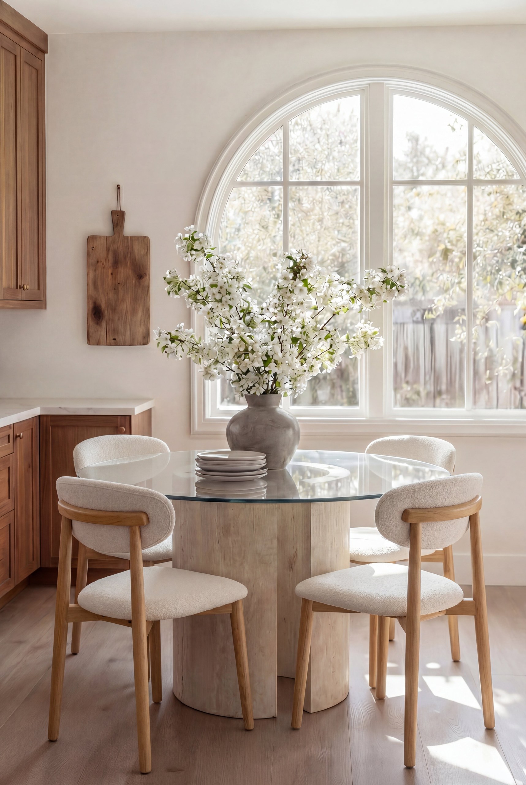 Alto Off White Natural Wood Dining Chair