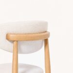Alto Off White Natural Wood Bar Stool