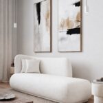 Veronica Off White Boucle 3 Seater Sofa