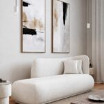 Veronica Off White Boucle 3 Seater Sofa