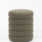 Sevil Greyish Green Layers Storage Pouf