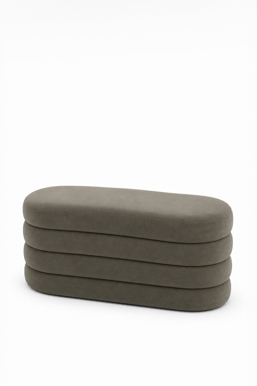 Sevil Greyish Green Layered Storage Bench