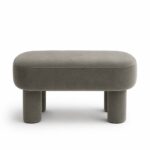 Modiva Greyish Green Bench Pouf