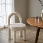 Ivana Off White Boucle Dining Chair