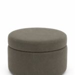 Elira Greyish Green Round Storage Pouf (60CMx33CM)