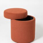 Elira Warm Terracotta Boucle Storage Pouf