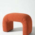Bram Warm Terracotta Arch Pouf Ottoman