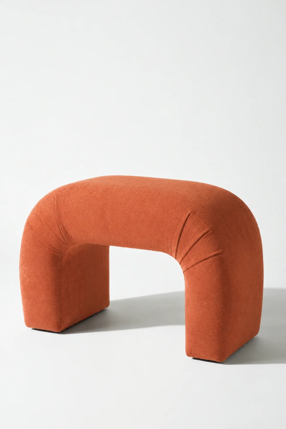 Bram Warm Terracotta Arch Pouf Ottoman