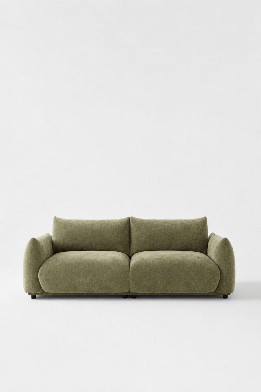 Alannah Light Olive Green Modular 2 Seater Sofa
