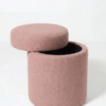 Elira Mink Blush Storage Pouf