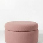 Elira Mink Blush Round Storage Pouf (60CMx33CM)
