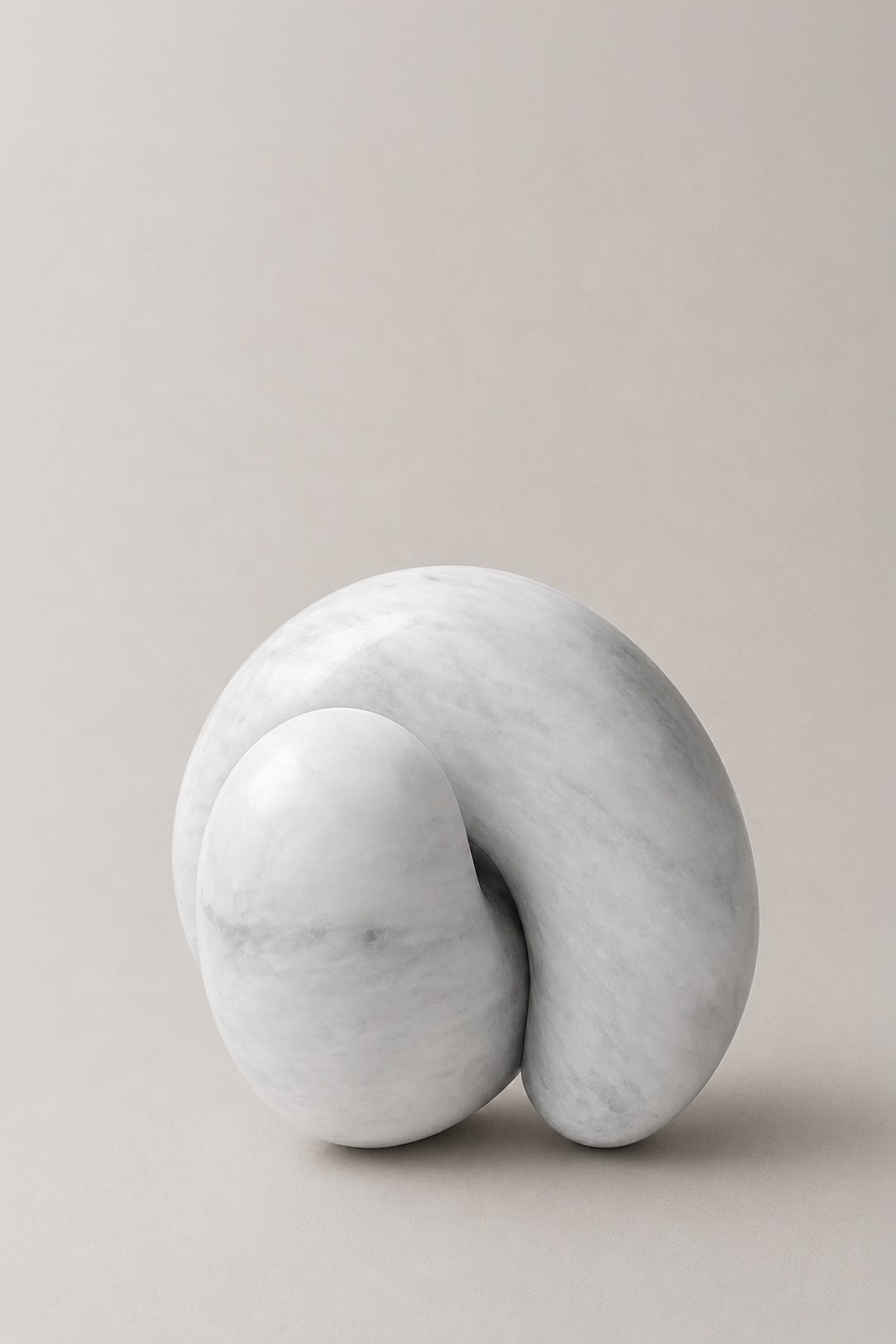 Orvessa White Marble Fold Sculpture