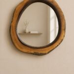 Arvallo Round Wooden Wall Mirror