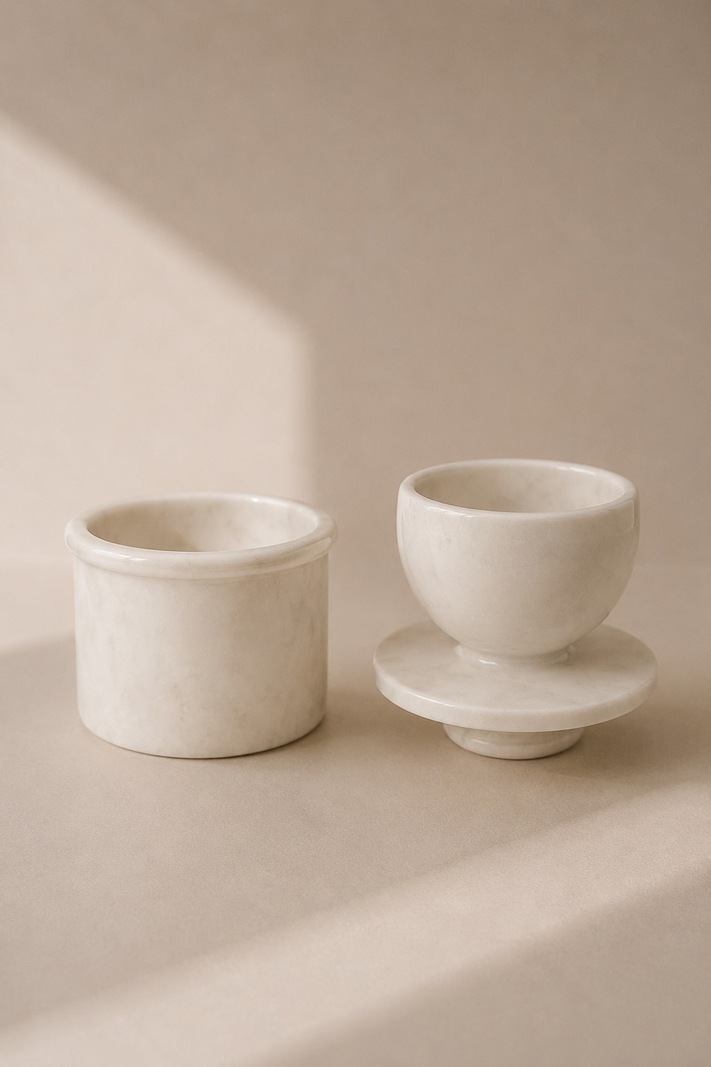 Vellor White Marble Butter Dish