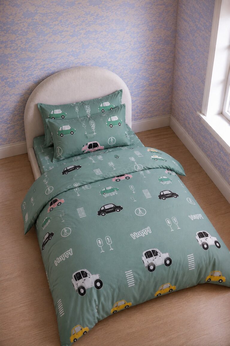 Kandi Printed Single Bed Sheet, Duvet Cover & Pillowcase Set