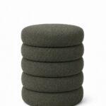 Sevil Olive Wood Layers Storage Pouf