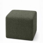 Noah Olive Wood Cube Pouf