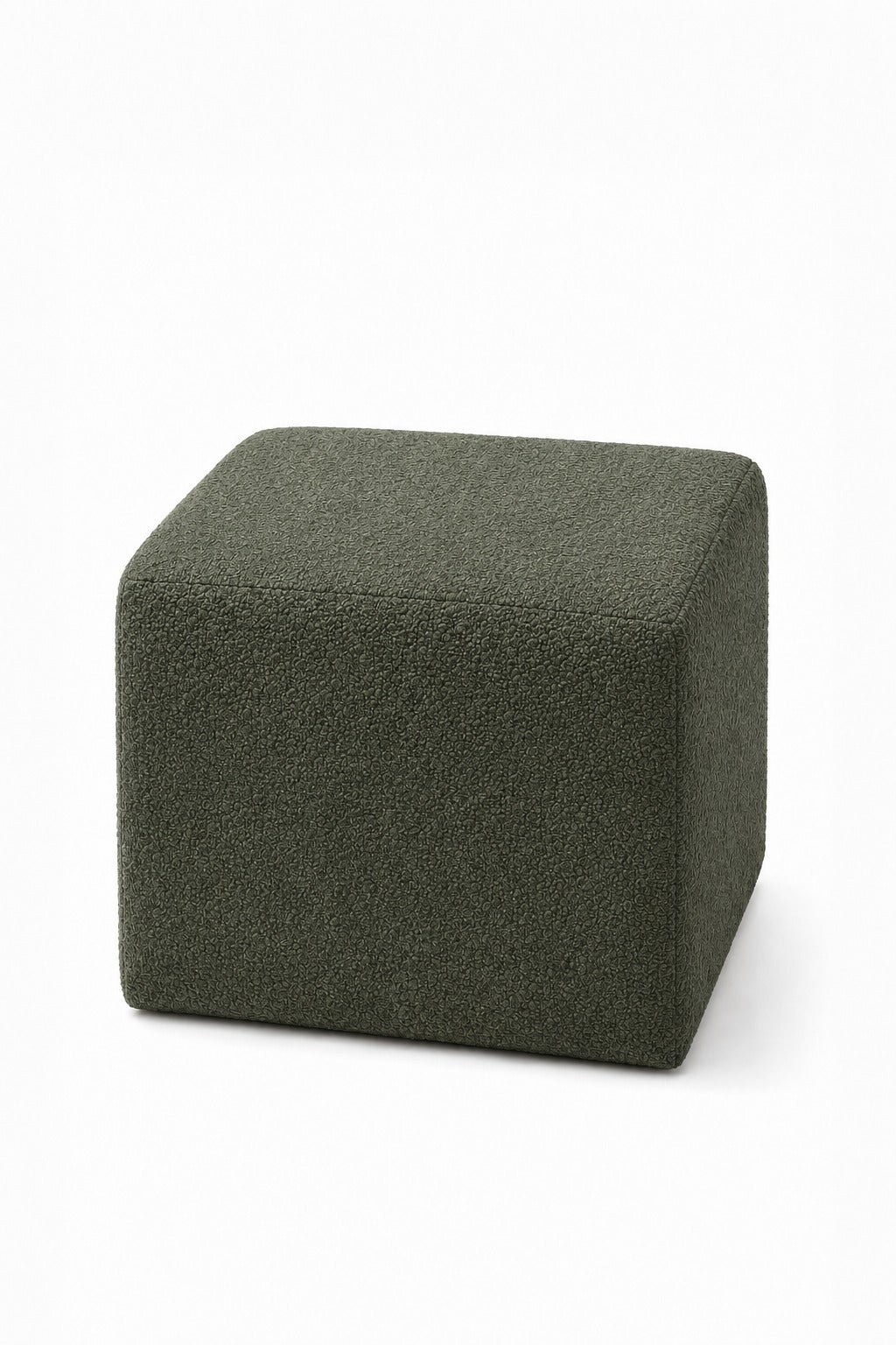 Noah Olive Wood Cube Pouf