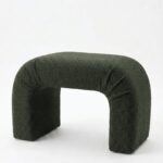 Bram Olive Wood Arch Pouf Ottoman