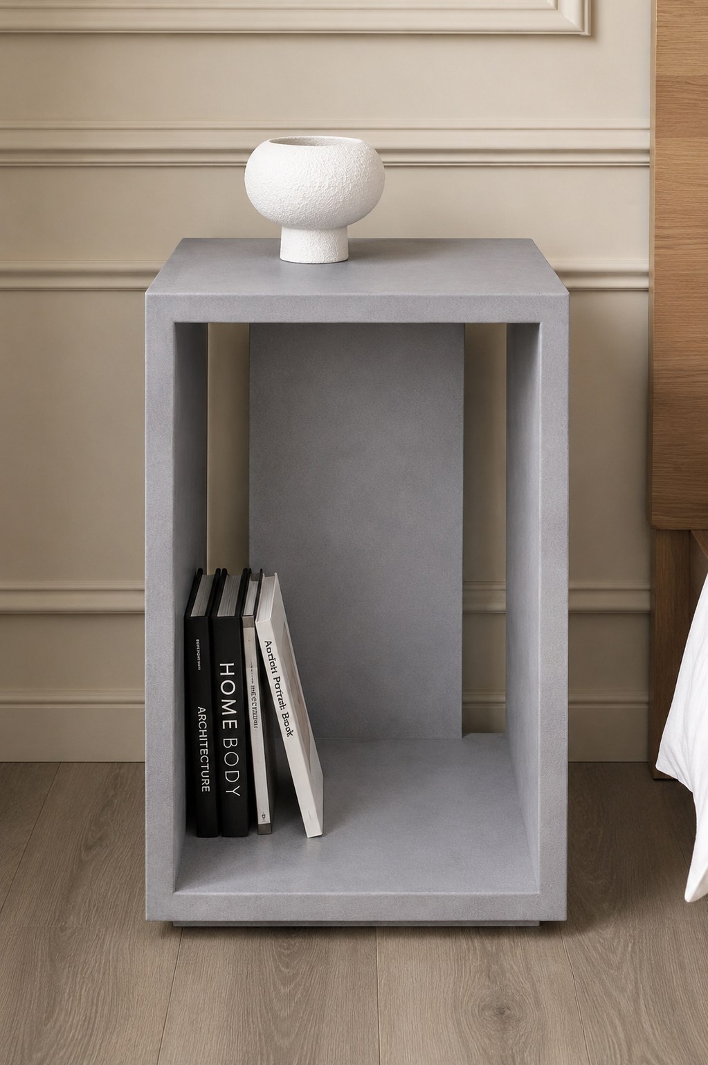 Corvin Ash Grey Microconcrete Side Table